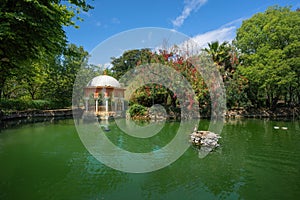 Alfonso XII Pavilion at Birds Island (Isleta de los Pajaros) at Maria Luisa Park - Seville, Andalusia, Spain photo