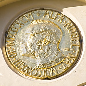 Alfred Nobel medallion