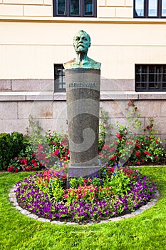 Alfred Nobel Statue photo