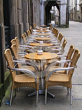 Alfresco sidewalk dining cafe photo