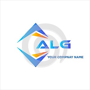 ALG abstract technology logo design on white background. ALG creative initials