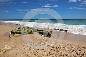 Algarve Beach at Atlantic Ocean. Portugal