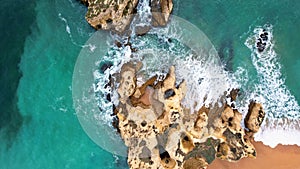 Algarve Portugal. The beautiful wild rocky coast of southern Portugal