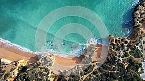 Algarve Portugal. The beautiful wild rocky coast of southern Portugal