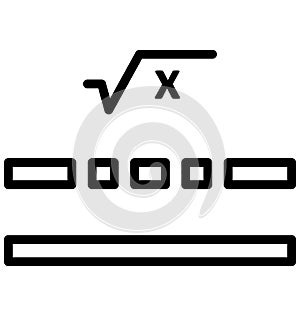 Algebra Isolated Vector Icon which can easily modify or edit