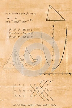 Algebra, trigonometry and geometry formula