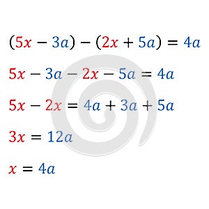 Algebraic parametric equation with one variable positive and negative numbers integers