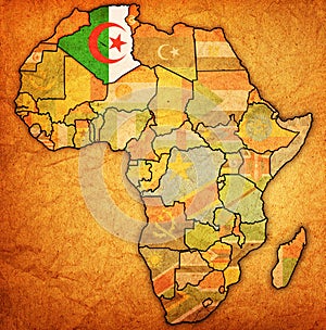 algeria on actual map of africa