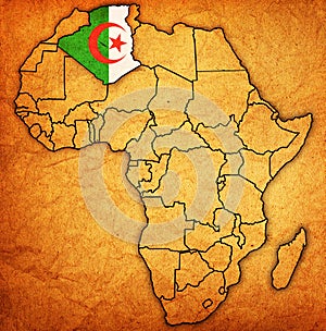 algeria on actual map of africa