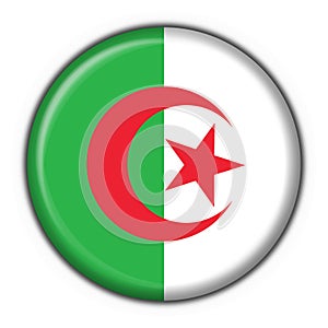 Algeria button flag round shape