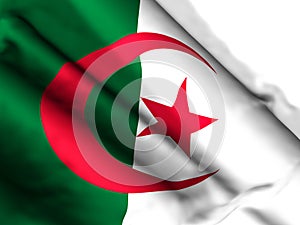 Algeria flag background 3d illustration
