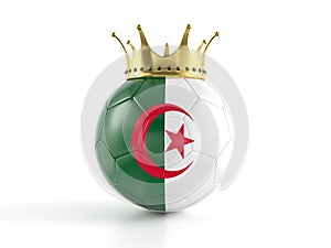 Algeria flag soccer ball with crown