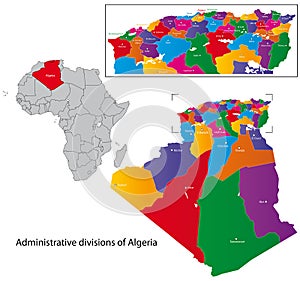 Algeria map photo