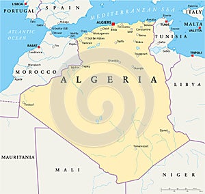 Algeria Political Map