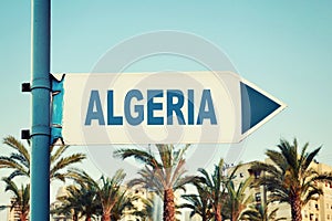 Algeria Road Sign