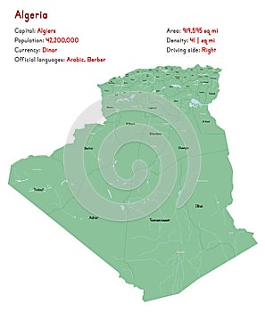 Algeria vector map and infographic design