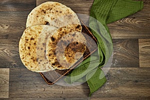 Algerian homemade bread named matlouh in arabic.