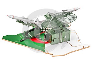 Algerian missile defence system concept, 3D rendering photo