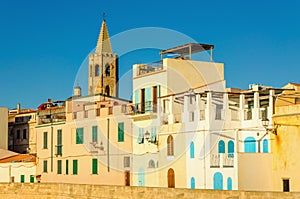 Alghero one of Sardinia`s most beautiful medieval cities, , Italy