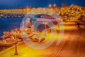 Alghero (Sardinia) at night