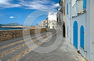 Alghero street, Italy photo