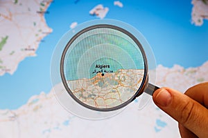 Algiers, Algeria. Political map