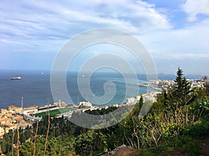 Algiers city from Notre dame d`Afrique Basilica