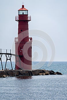 Algoma Pierhead Lighthouse - Lake Michigan, in Wisconsin