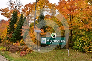 Algonquin Park Entrance in the Fall