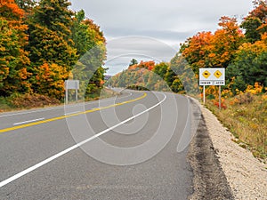 Algonquin Provincial Park Hyway 60 in Autumn Fall Colors