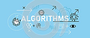 Algorithm AI machine artificial intelligence conceptual digital smart learning robotic system analysis computing