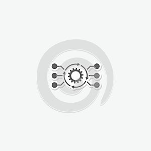 Algorithm API software icon sticker isolated on gray background