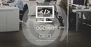 Algorithm Coding Programming CSS Online Website Concept