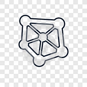 Algorithm concept vector linear icon isolated on transparent background, Algorithm concept transparency logo in outline style