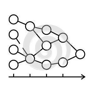 algorithm data science line icon vector illustration