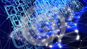 Algorithm digital transformation concepts, binary architecture