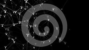 Algorithm flow of artificial intelligence technology. Global big data storage network. Futuristic science background. 3D rendering