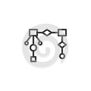 Algorithm Flowchart line icon