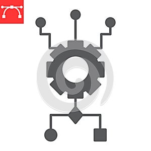 Algorithm glyph icon