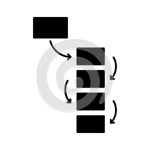 Algorithm glyph vector icon which can easily modify or edit