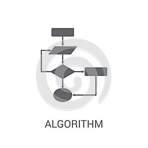 Algorithm icon. Trendy Algorithm logo concept on white background from Programming collection