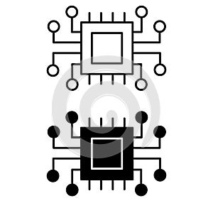 Algorithm icon vector set. api illustration sign collection. programming symbol.
