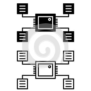 Algorithm icon vector set. api illustration sign collection. programming symbol.