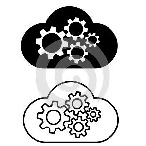 Algorithm icon vector set. api illustration sign collection. programming symbol.