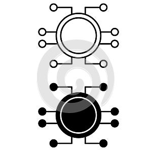 Algorithm icon vector set. api illustration sign collection. programming symbol.