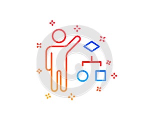 Algorithm line icon. Business management sign. Vector