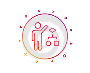 Algorithm line icon. Business management sign. Vector