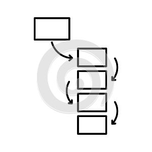 Algorithm line vector icon which can easily modify or edit