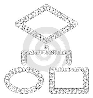 Algorithm Polygonal Frame Vector Mesh Illustration