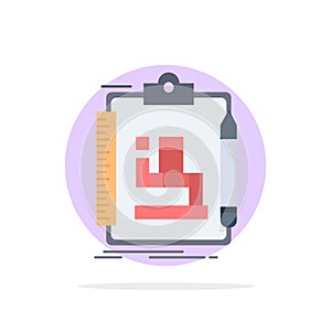Algorithm, process, scheme, work, workflow Flat Color Icon Vector